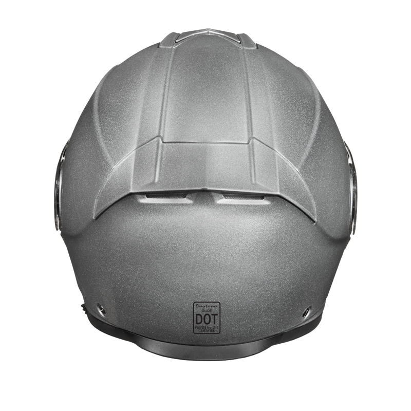 Load image into Gallery viewer, Daytona Glide Modular Motorcycle Helmet - DOT &amp; ECE Approved, Bluetooth Ready, Dual Visor, Men/Women/Youth- Silver Metallic
