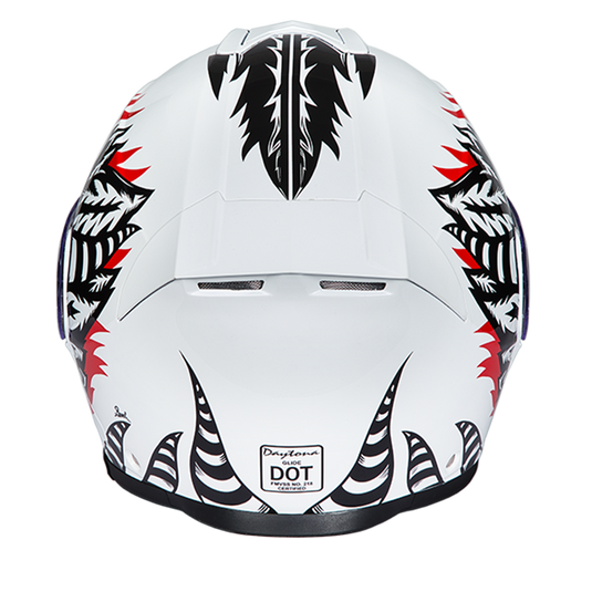 Daytona Glide Modular Motorcycle Helmet - DOT & ECE Approved, Bluetooth Ready, Dual Visor, Men/Women/Youth - W/ Phoenix