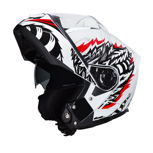 Daytona Glide Modular Motorcycle Helmet - DOT Approved, Bluetooth Ready, Dual Visor, Men/Women/Youth - W/ Phoenix