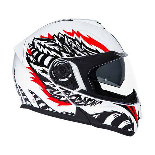 Daytona Glide Modular Motorcycle Helmet - DOT & ECE Approved, Bluetooth Ready, Dual Visor, Men/Women/Youth - W/ Phoenix