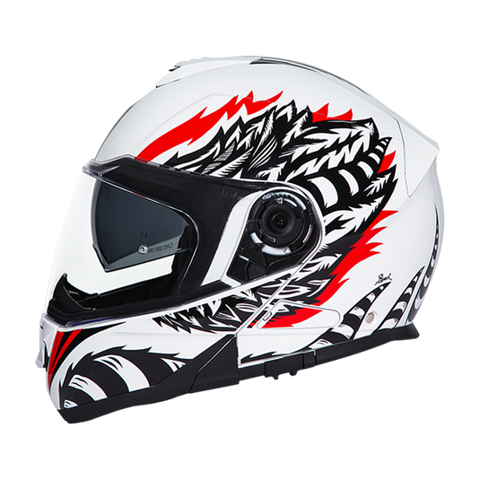 Daytona Glide Modular Motorcycle Helmet - DOT & ECE Approved, Bluetooth Ready, Dual Visor, Men/Women/Youth - W/ Phoenix