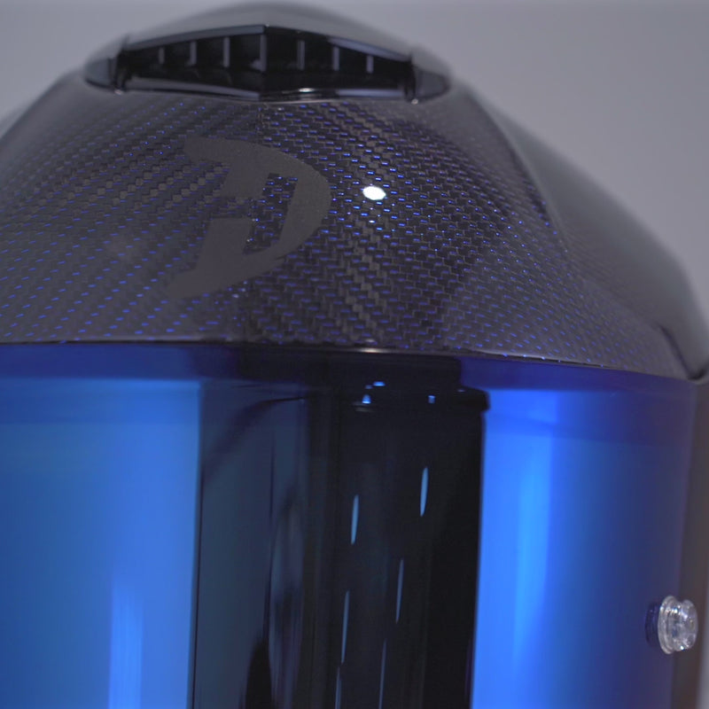 Load and play video in Gallery viewer, D.O.T. &amp; ECE Daytona Viper- Blue Carbon Fiber
