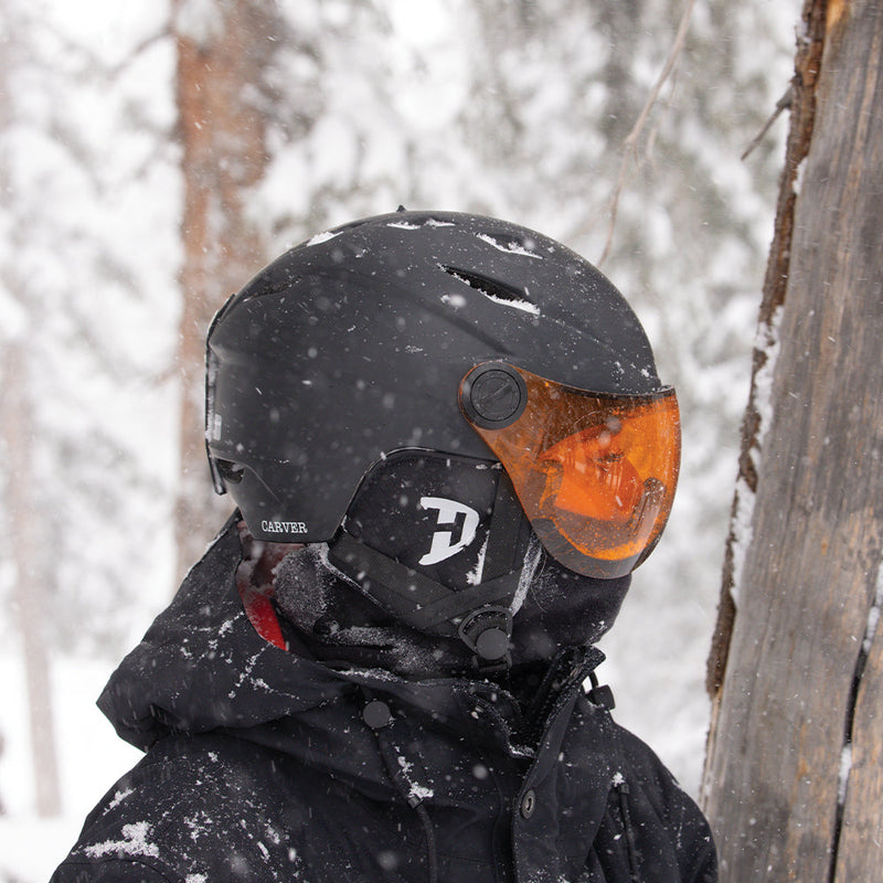 Load image into Gallery viewer, Daytona Carver Ski Helmet - Adjustable Ski Helmet for Men, Women &amp; Youth - Dull Black with Anti-Fog Visor
